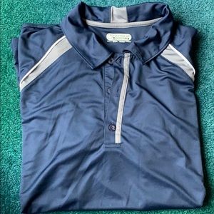 Navy performance golf polo
